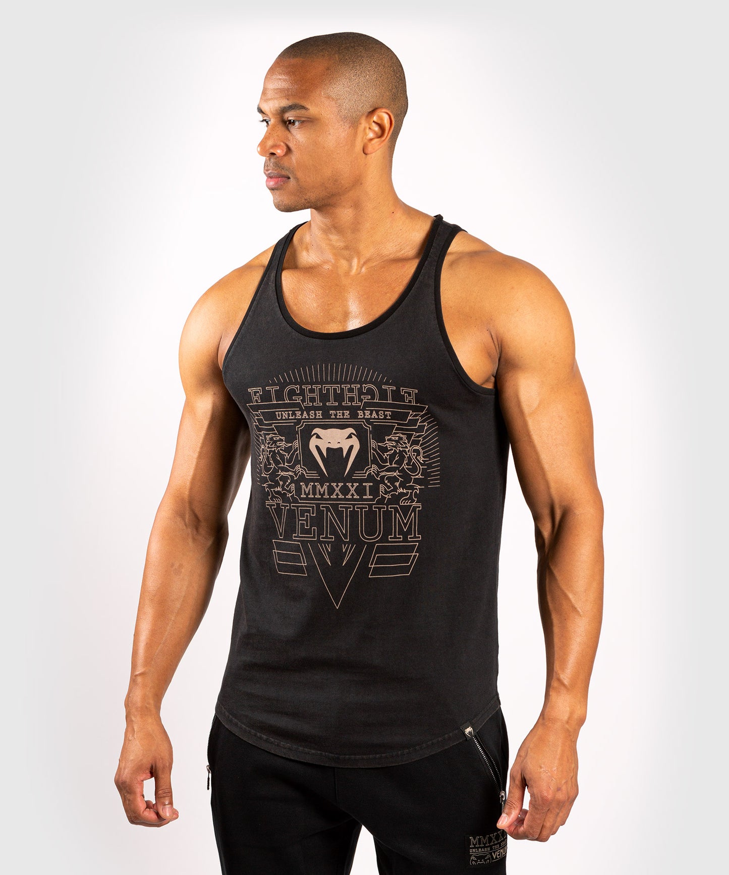 Venum Lions21 Tank Top - Black/Sand