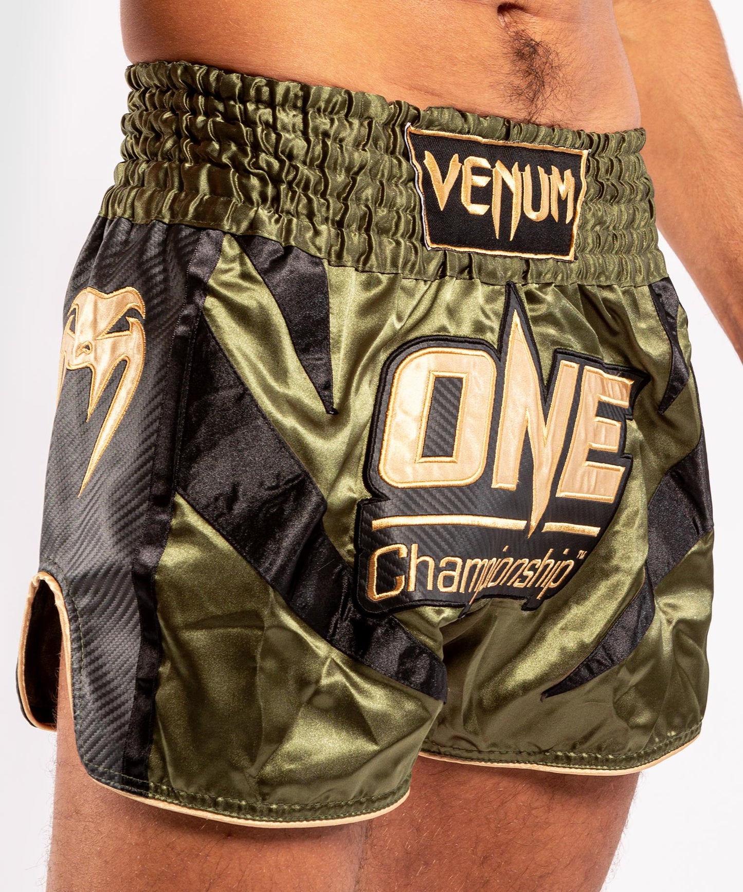 Venum x ONE FC Muay Thai Shorts - Khaki/Gold