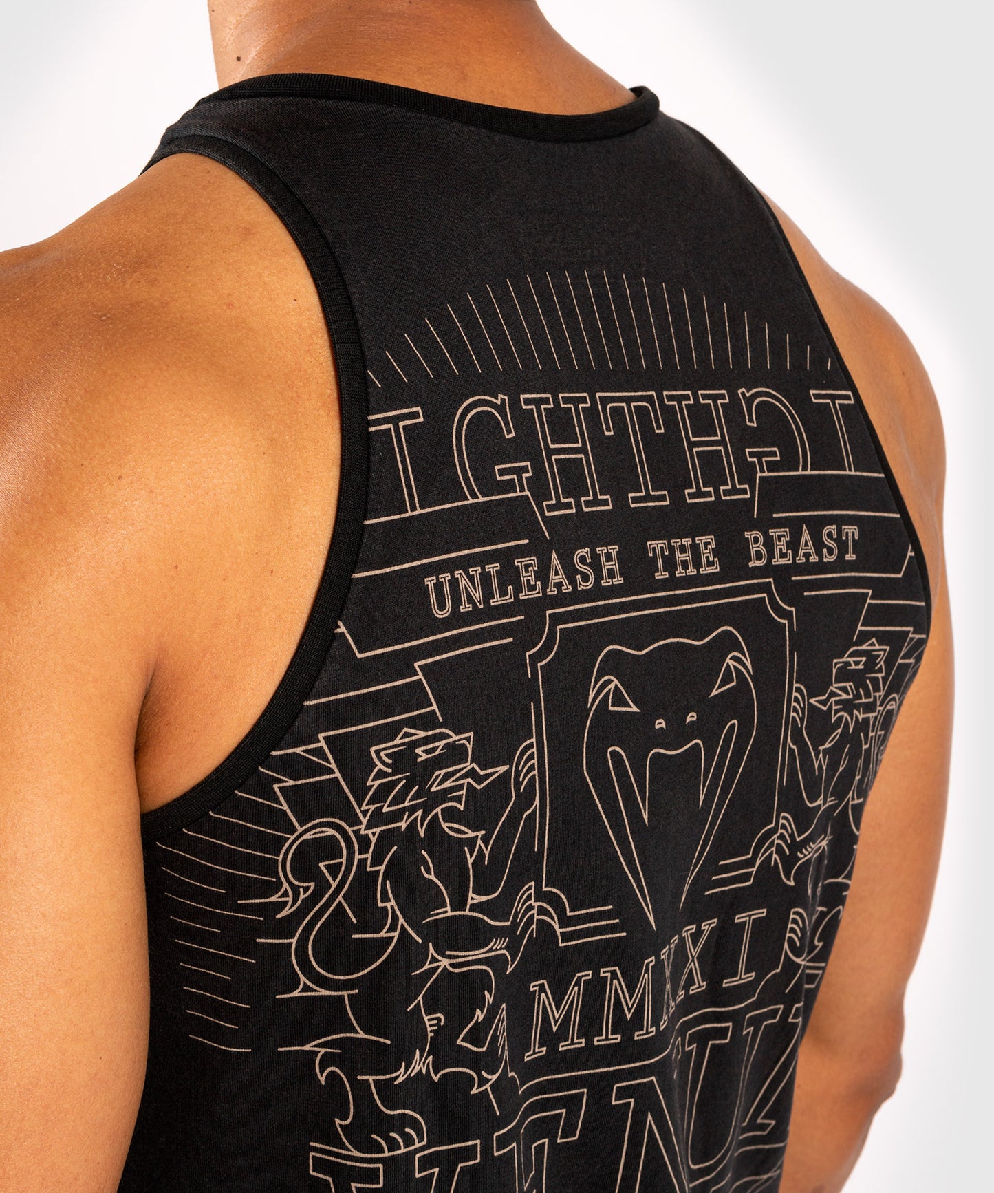 Venum Lions21 Tank Top - Black/Sand