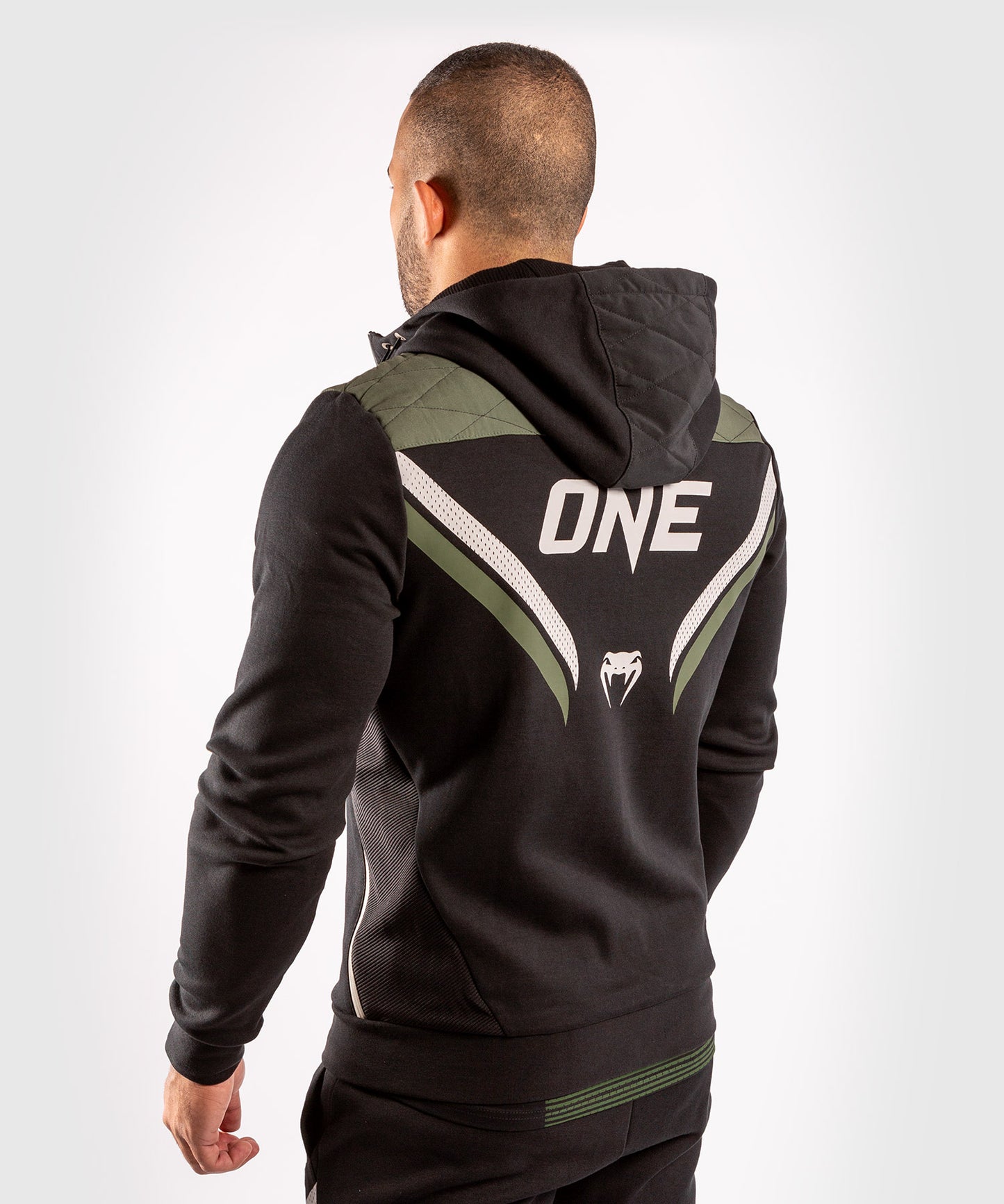 Venum ONE FC Impact Hoodie - Black/Khaki