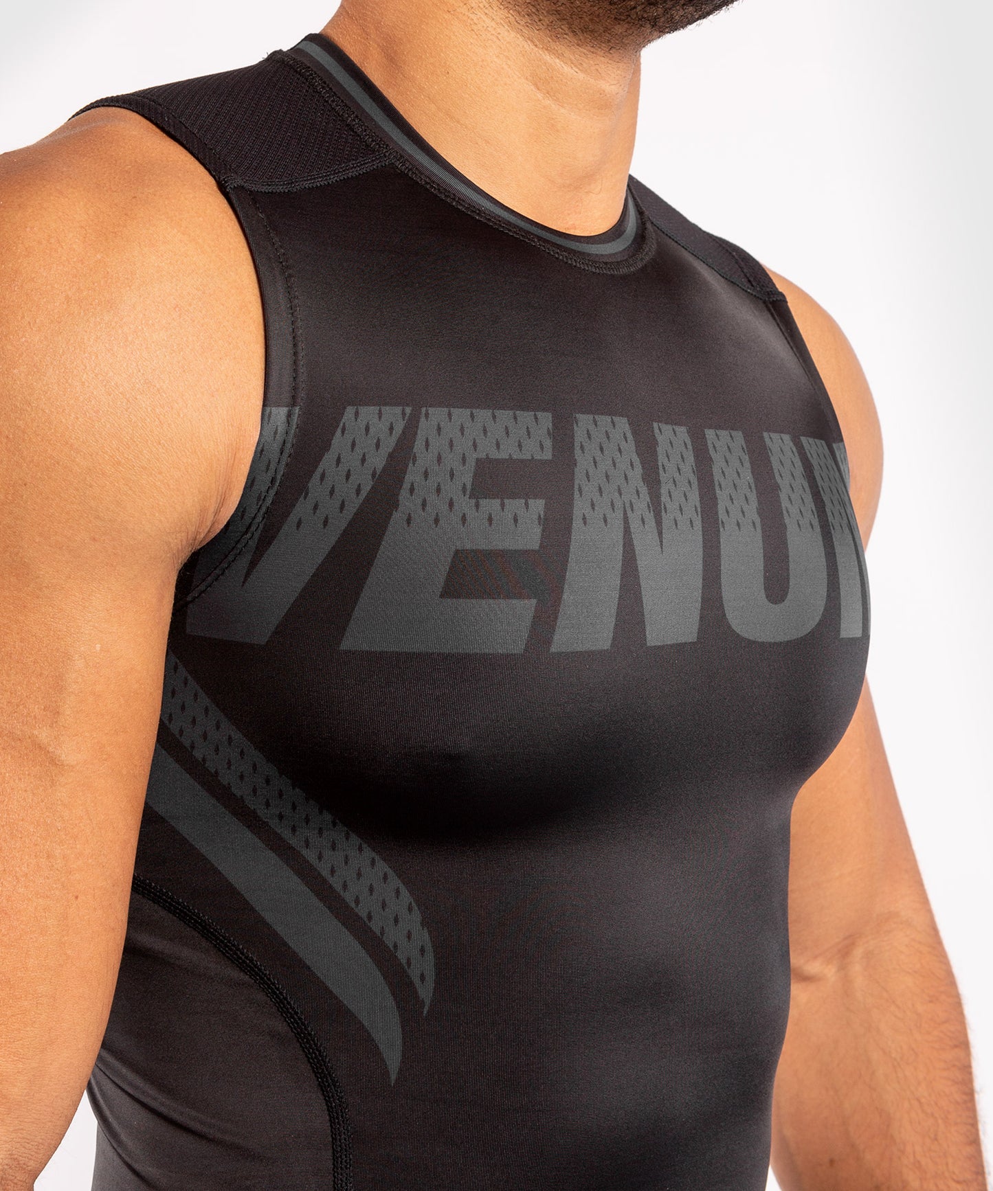 Venum ONE FC Impact Rashguard - sleeveless - Black/Black