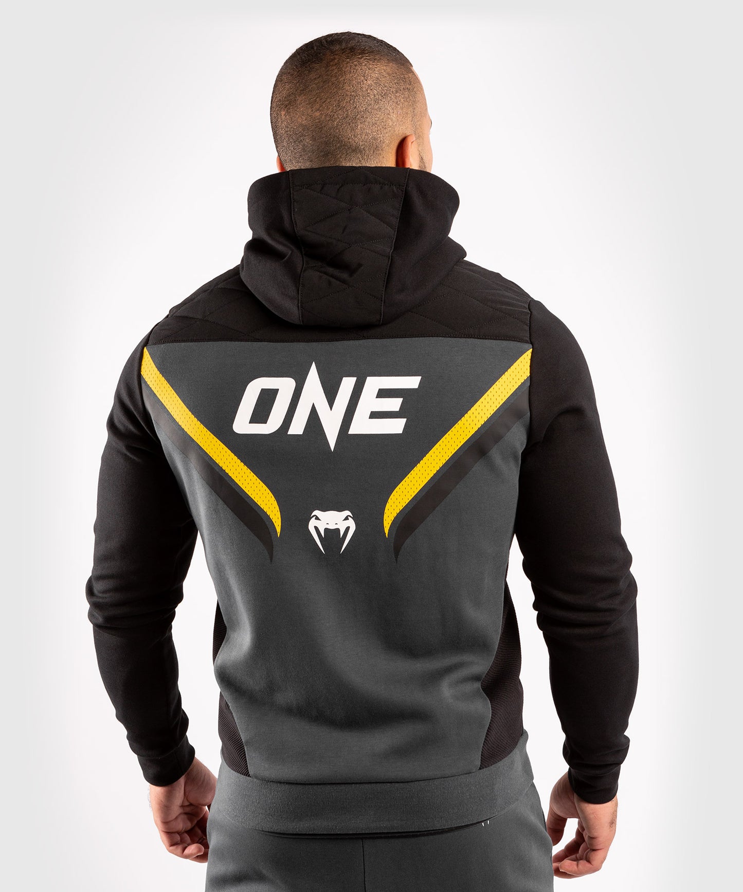 Venum ONE FC Impact Hoodie - Grey/Yellow