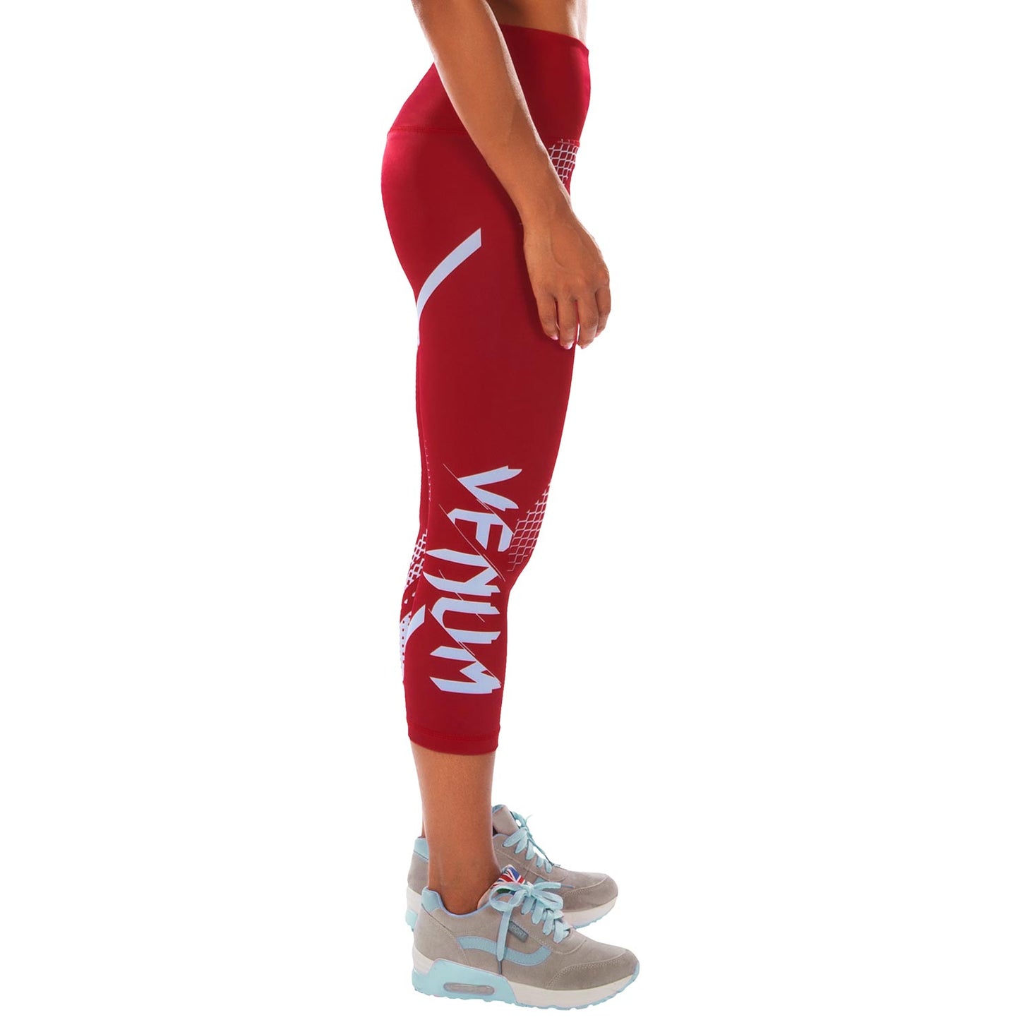 Venum Rapid Cropped Leggings - Coral/Light cyan