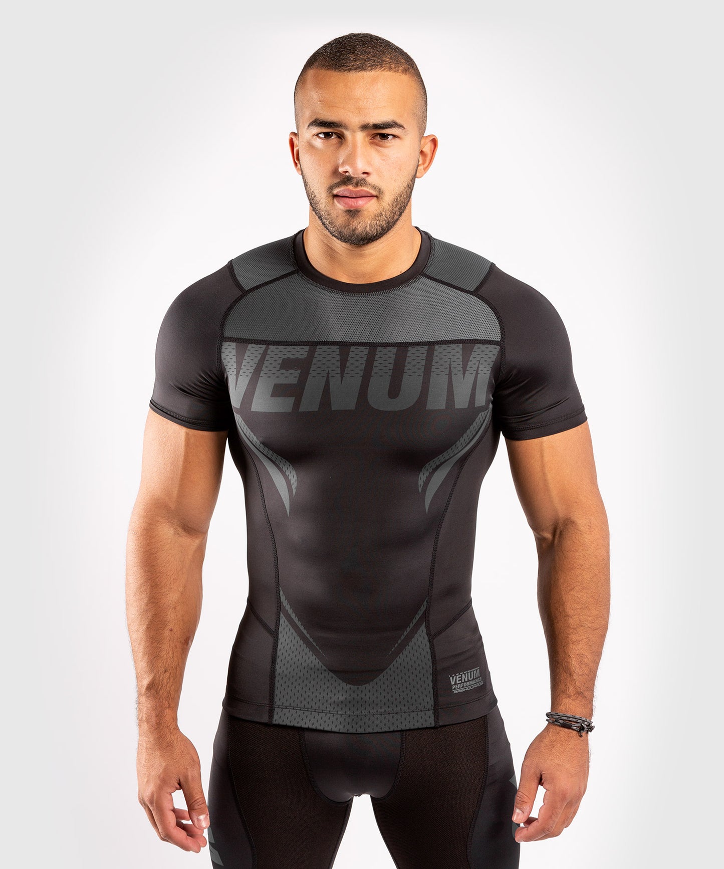 Venum ONE FC Impact Rashguard - short sleeves - Black/Black