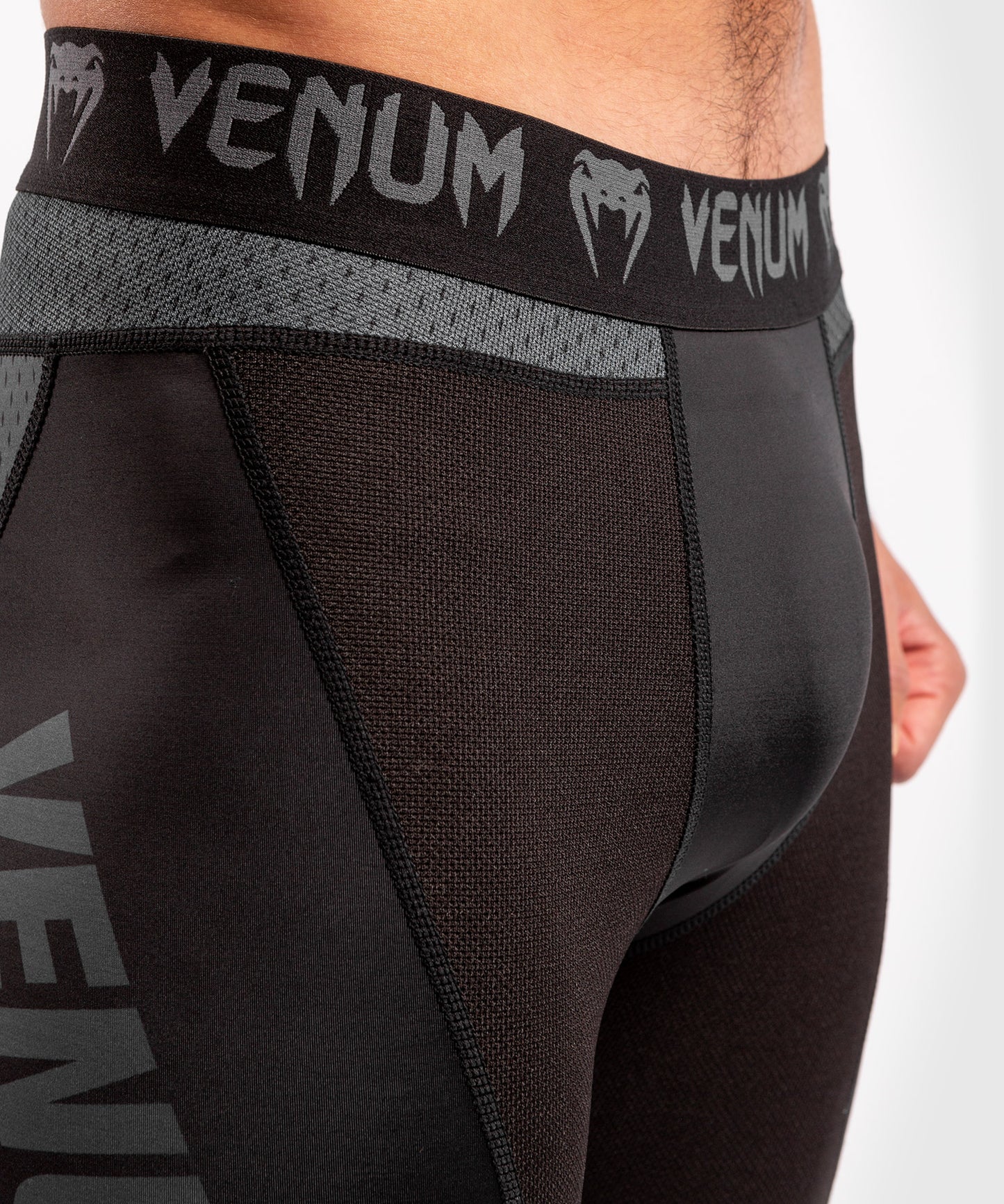 Venum ONE FC Impact Compression Tights - Black/Black