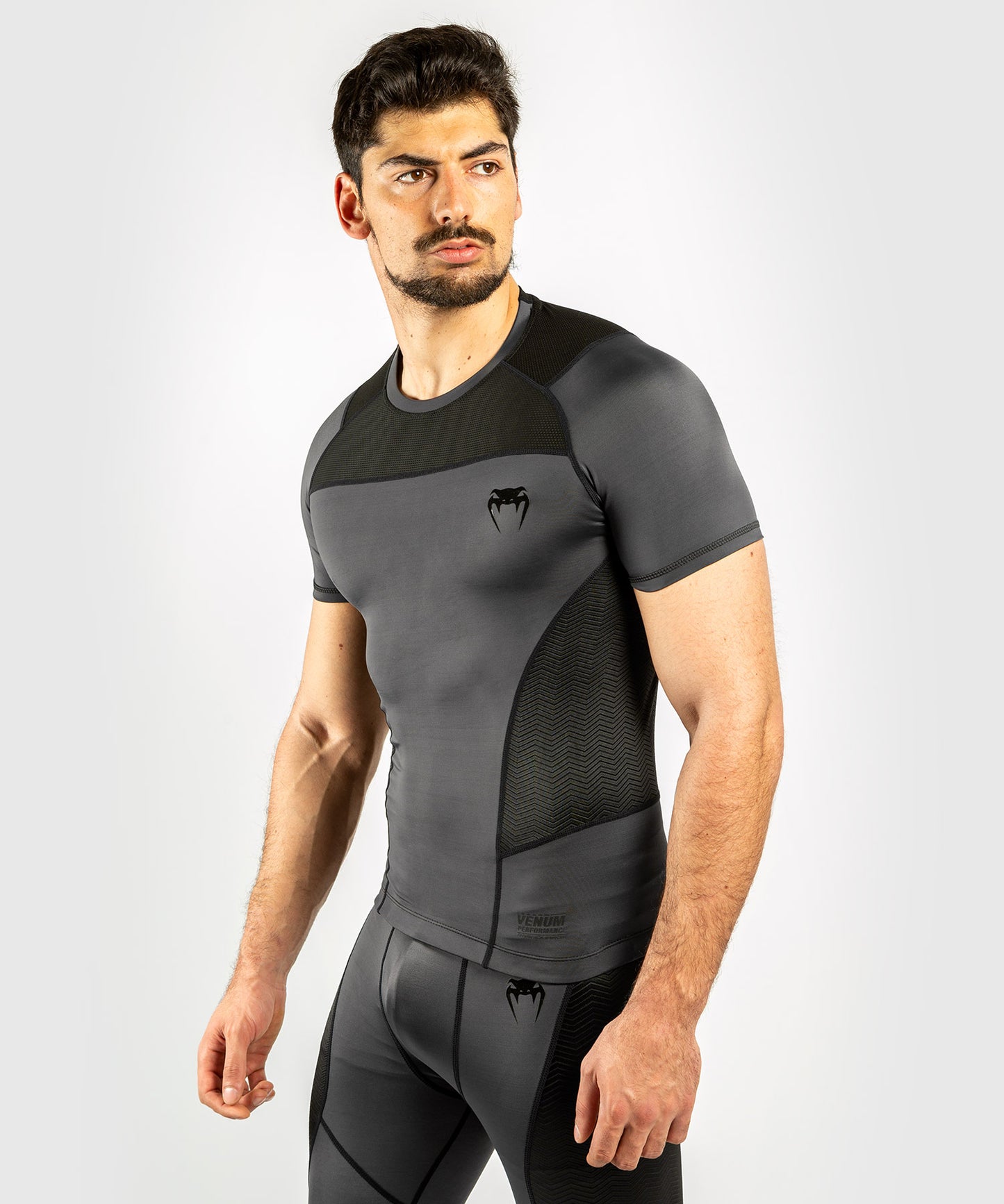 Venum G-Fit Rashguard - Short Sleeves - Grey/Black