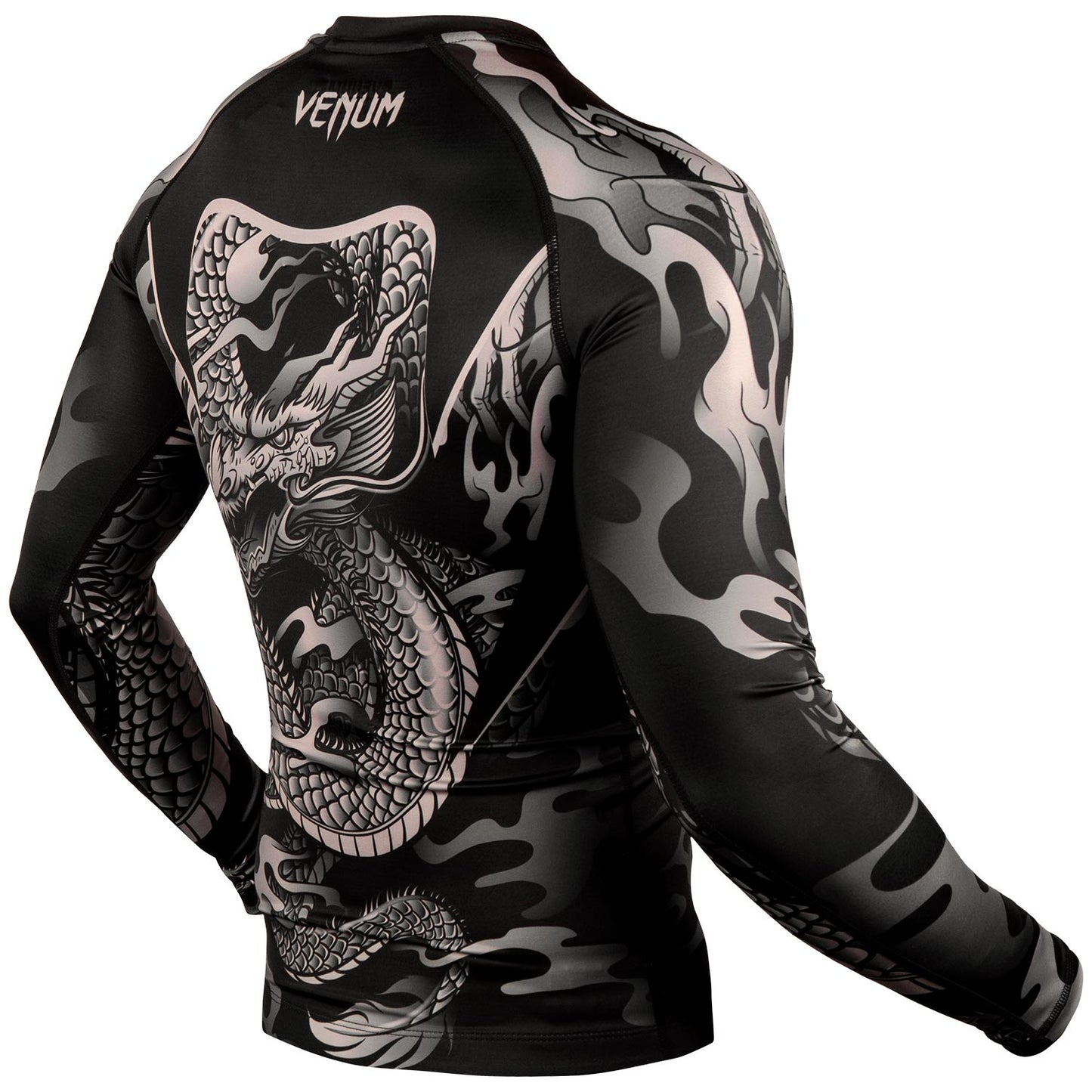 Venum Dragon's Flight Rashguard - Long Sleeves - Black/Sand
