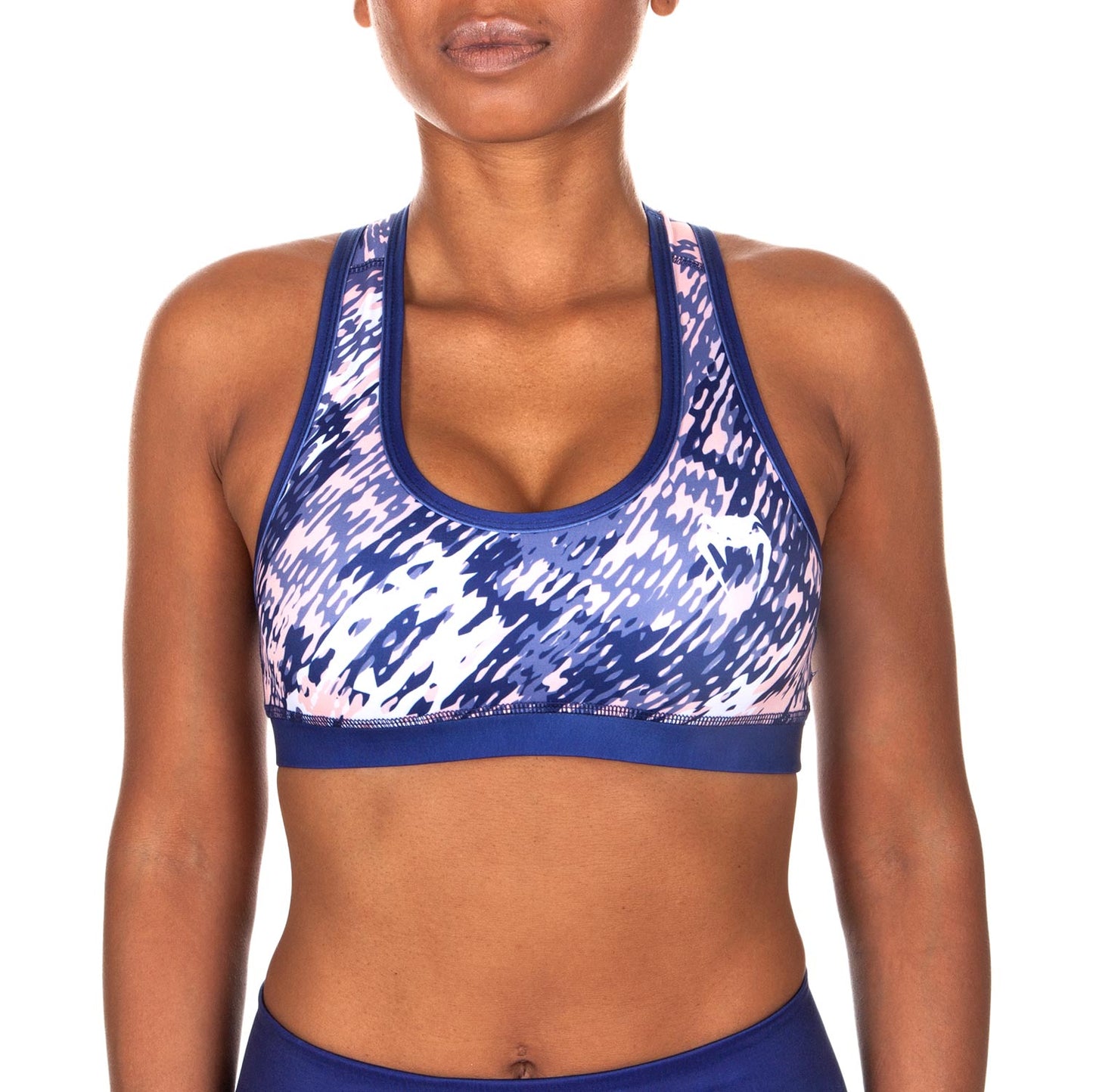 Venum Neo Camo Sports Bra - Navy Blue/Coral
