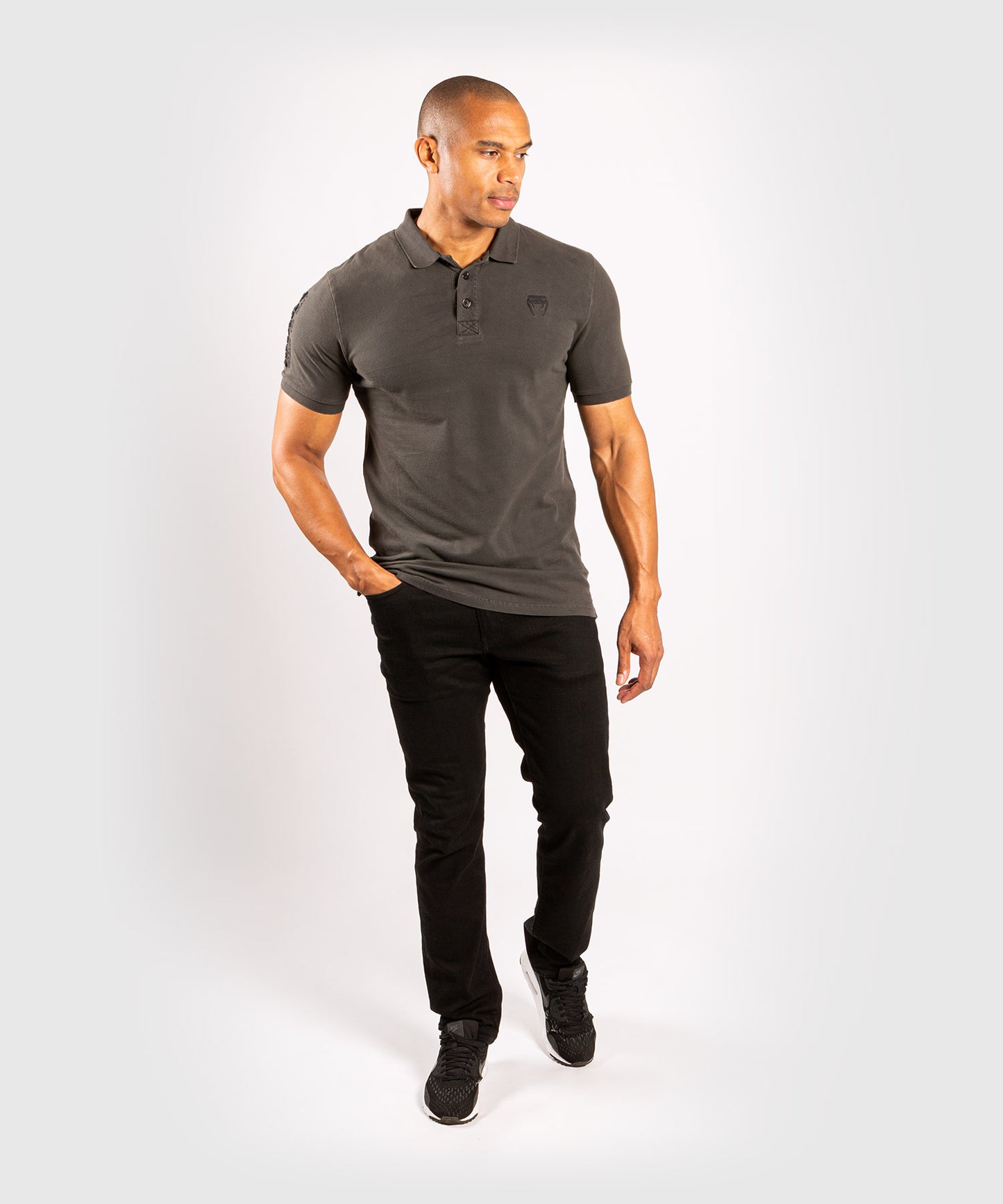 Venum Lions21 Polo - Grey/Black