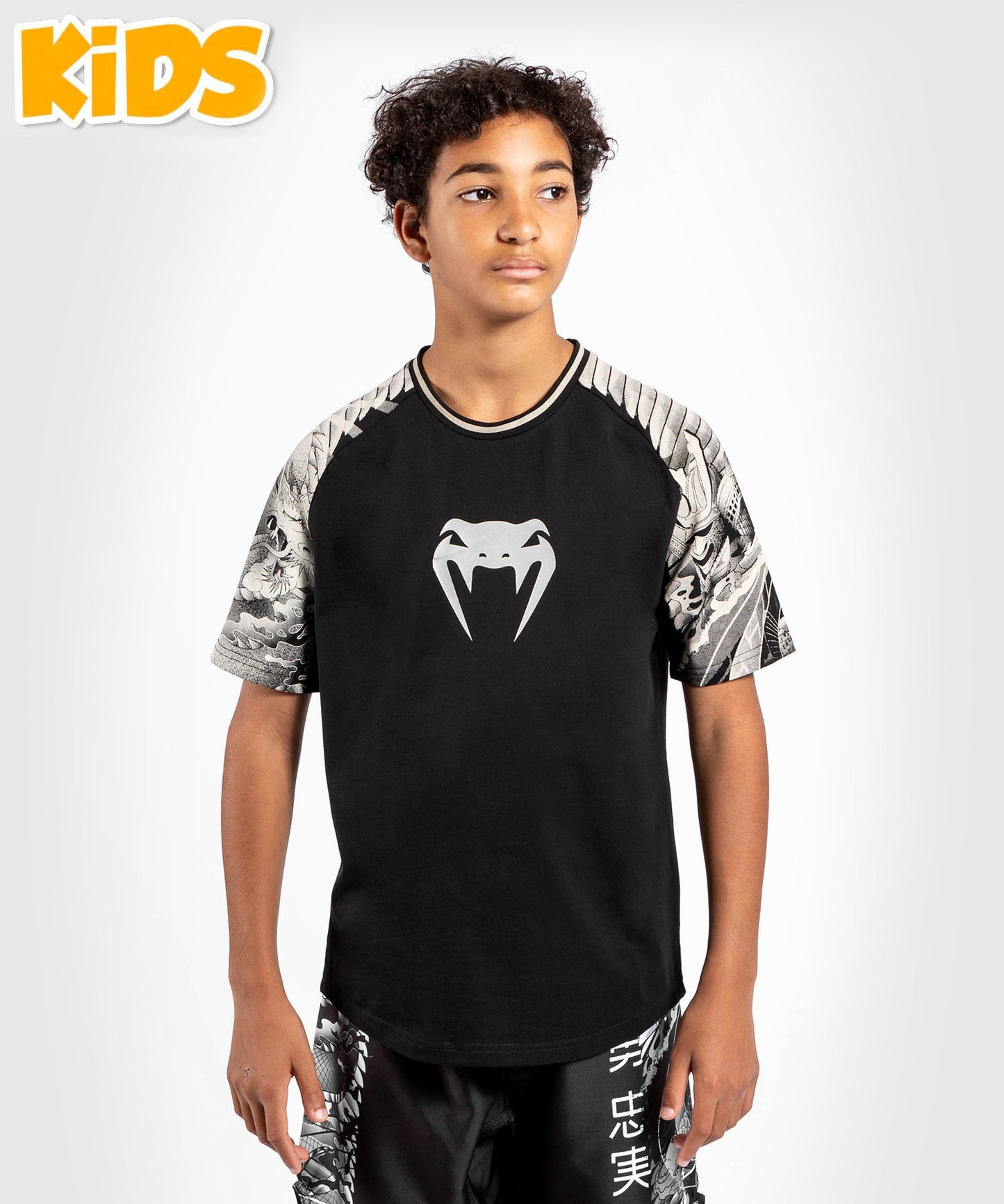 Venum YKZ21 Kids T-shirt – Black/White