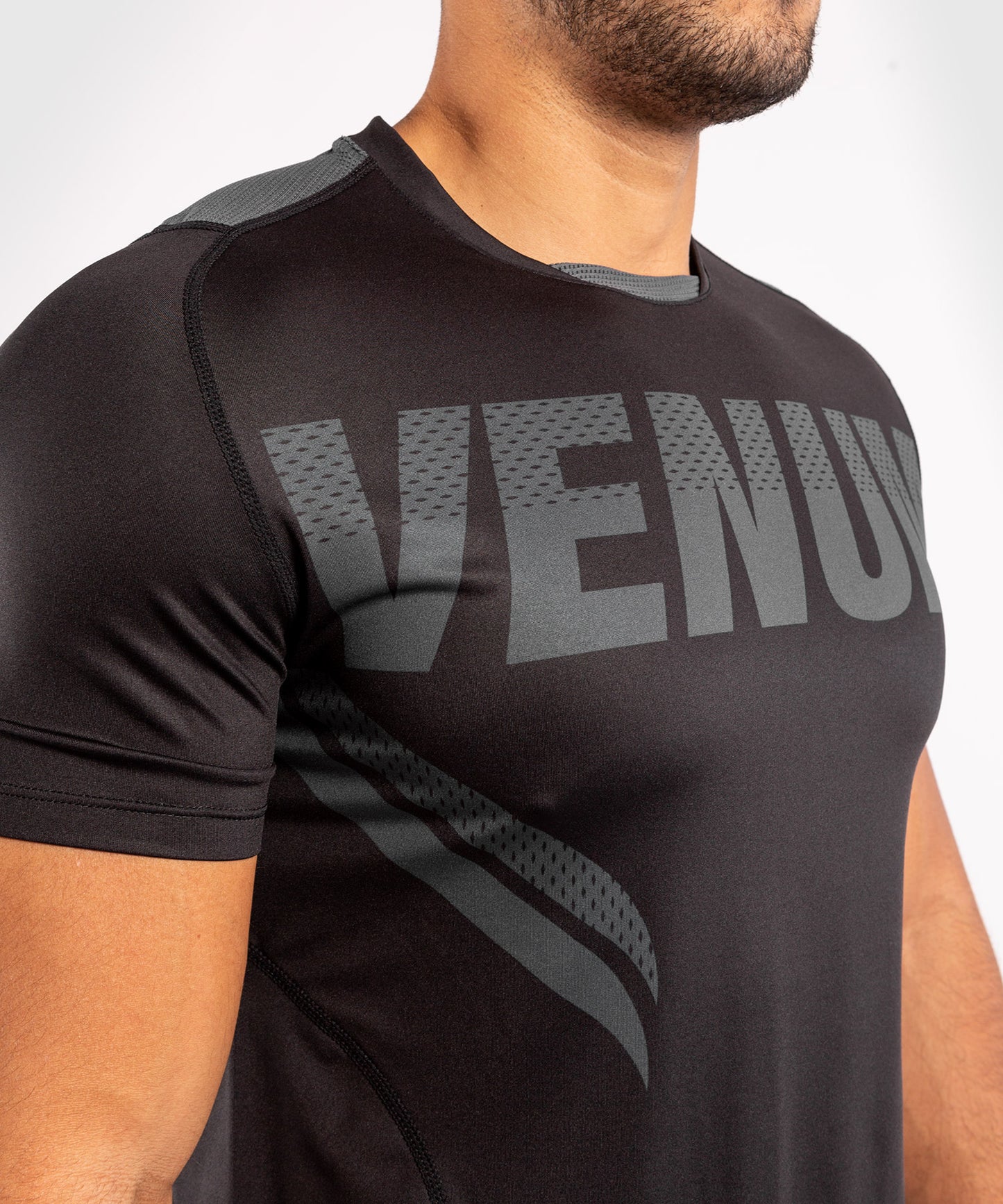Venum ONE FC Impact Dry Tech T-Shirt - Black/Black