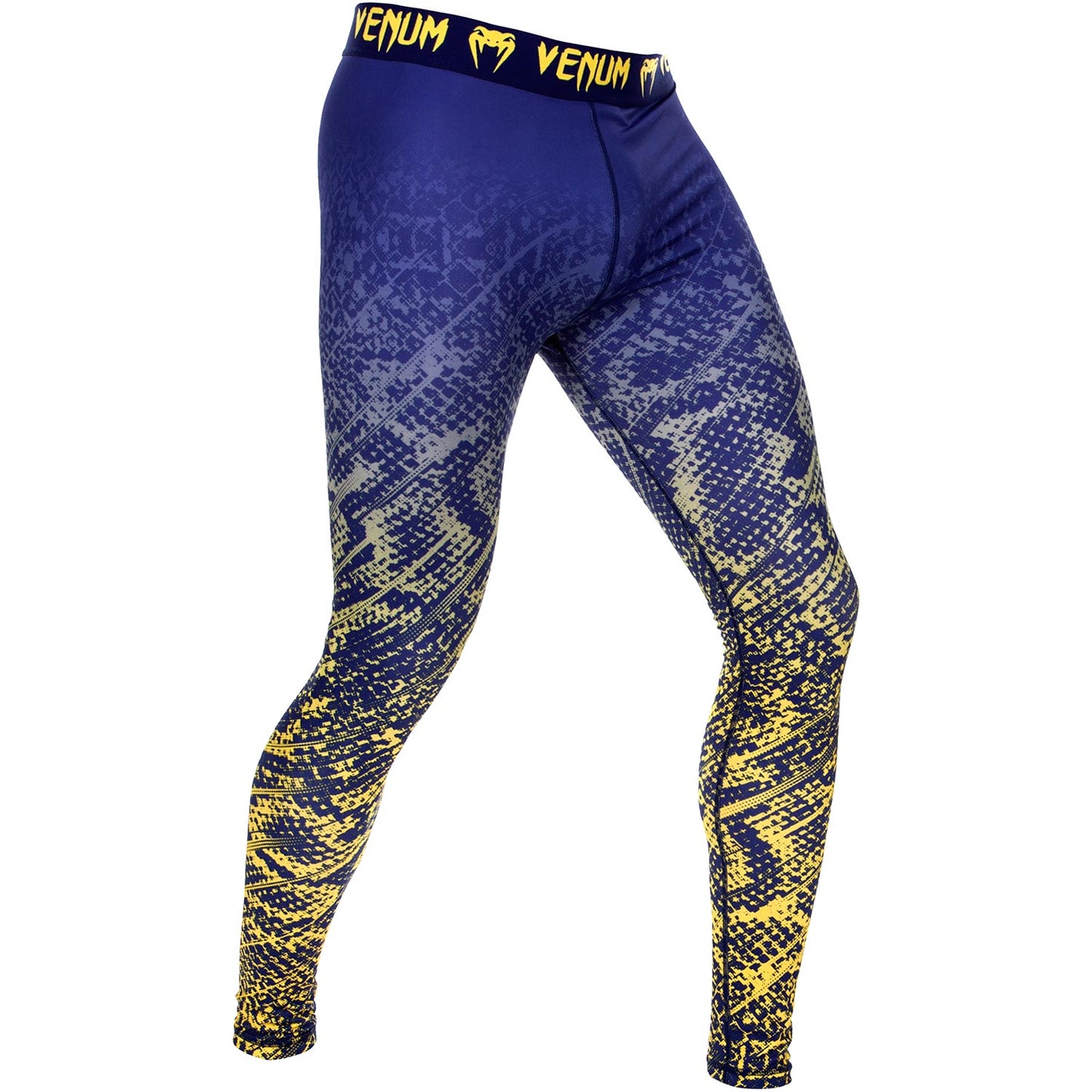 Venum Tropical Compression Tights - Blue/Yellow