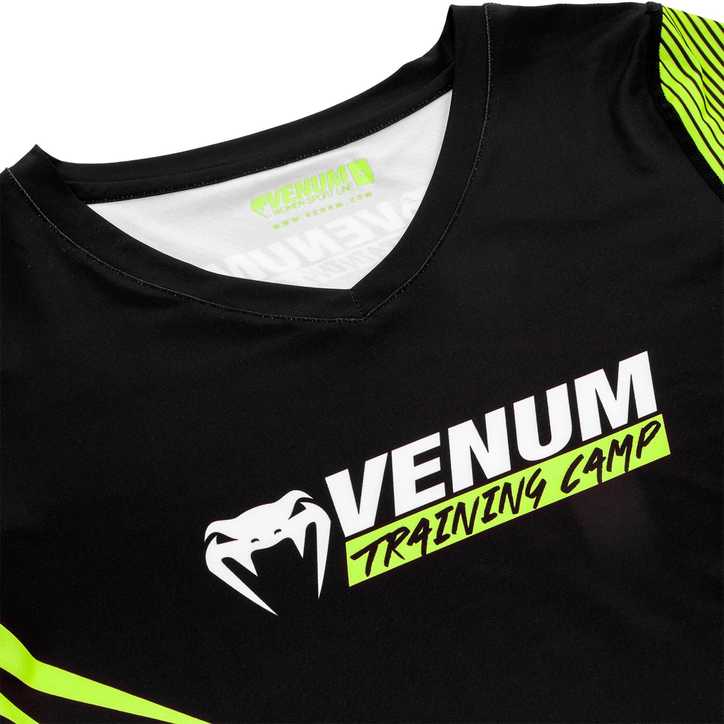 Venum Training Camp 2.0 Women T-shirt - Black/Neo Yellow