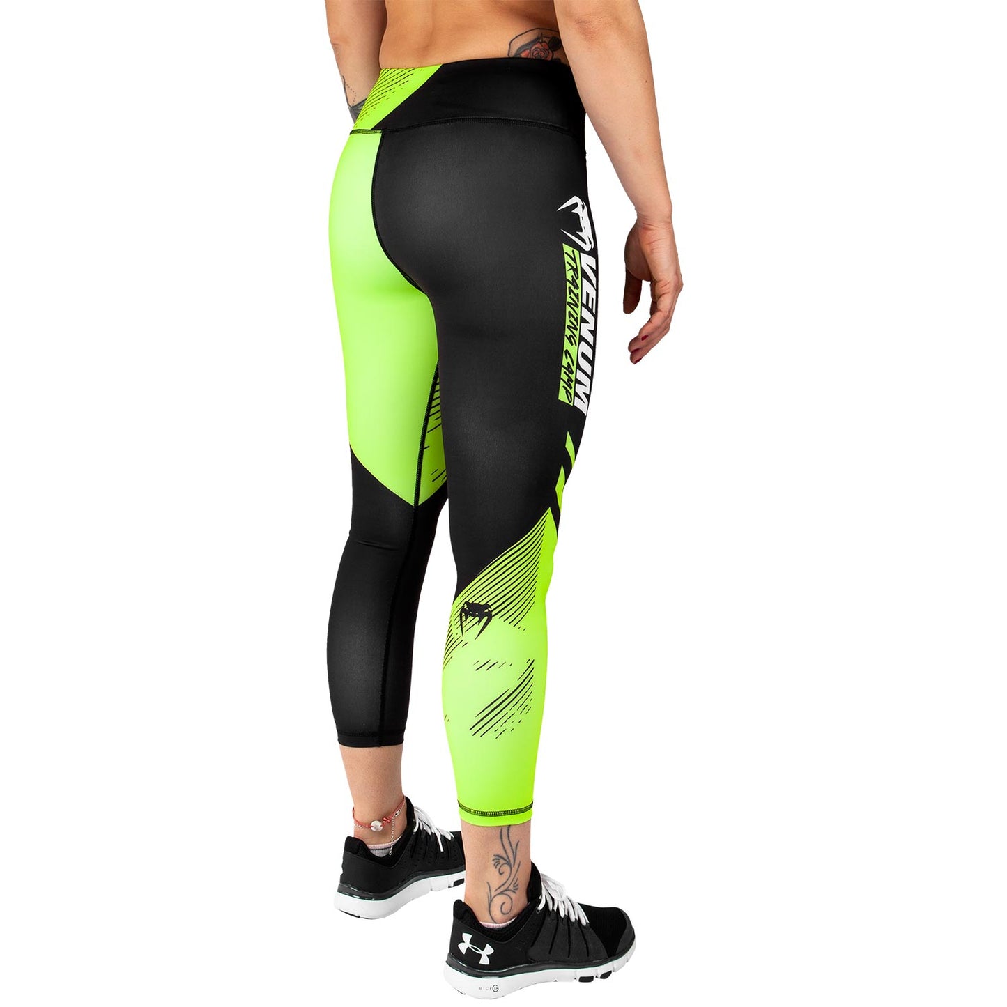 Venum Training Camp 2.0 Cropped Leggings - Black/Neo Yellow - For Women - Exclusive