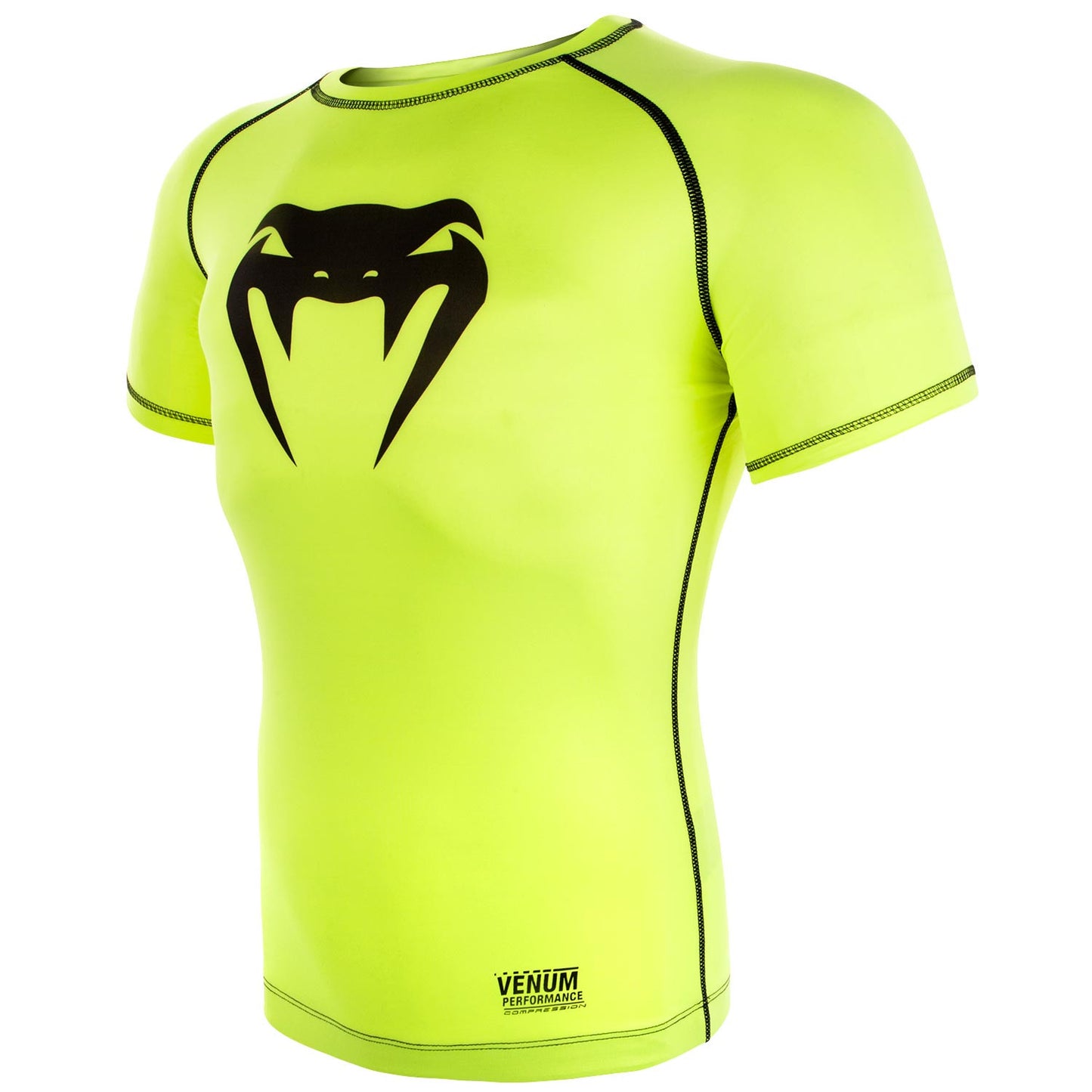 Venum Contender 3.0 Compression T-shirt - Short Sleeves - Neo Yellow/Black