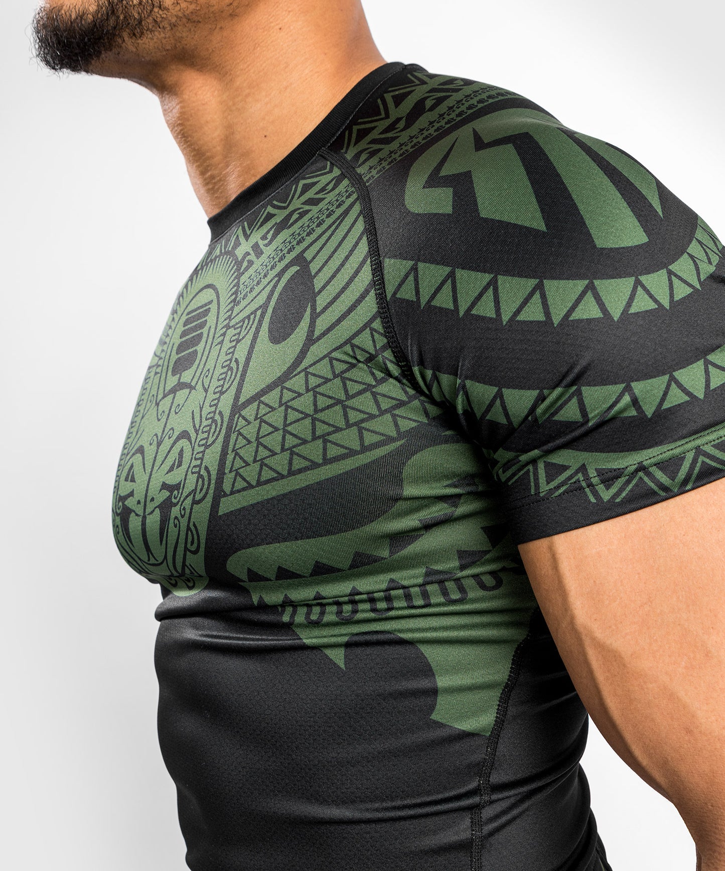 Venum Nakahi Rashguards - Short Sleeves - Black/Khaki