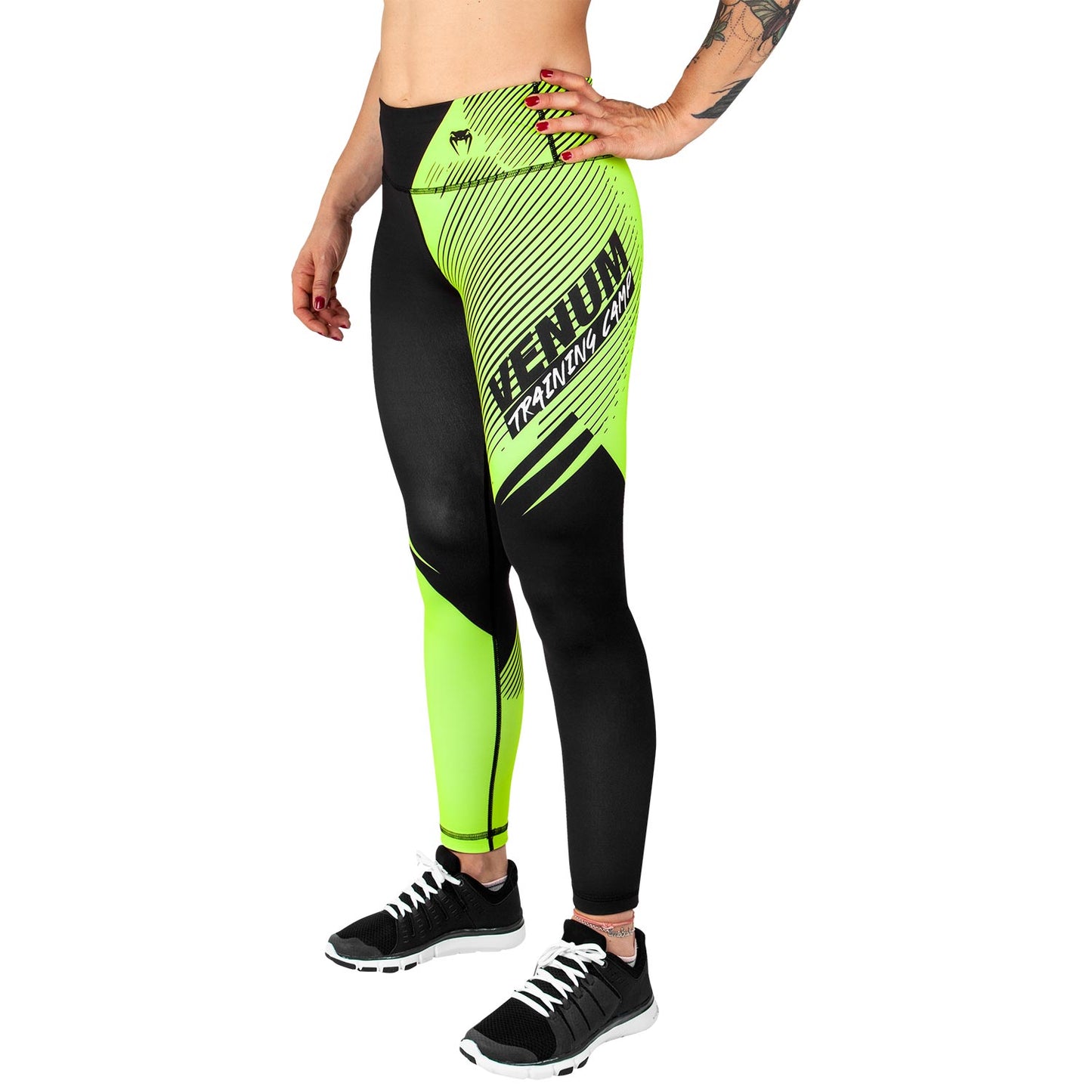 Venum Training Camp 2.0 Leggings - Black/Neo Yellow - For Women