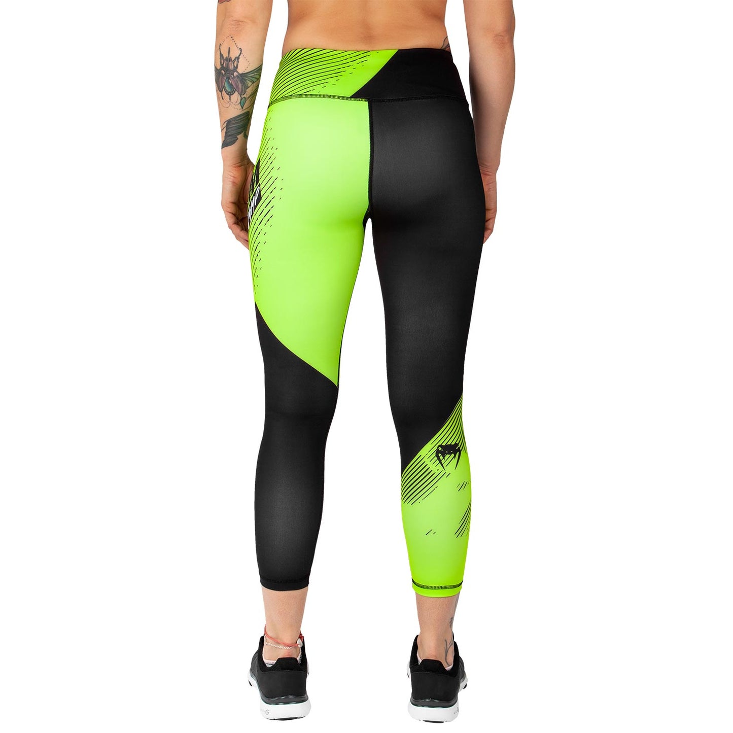 Venum Training Camp 2.0 Cropped Leggings - Black/Neo Yellow - For Women - Exclusive