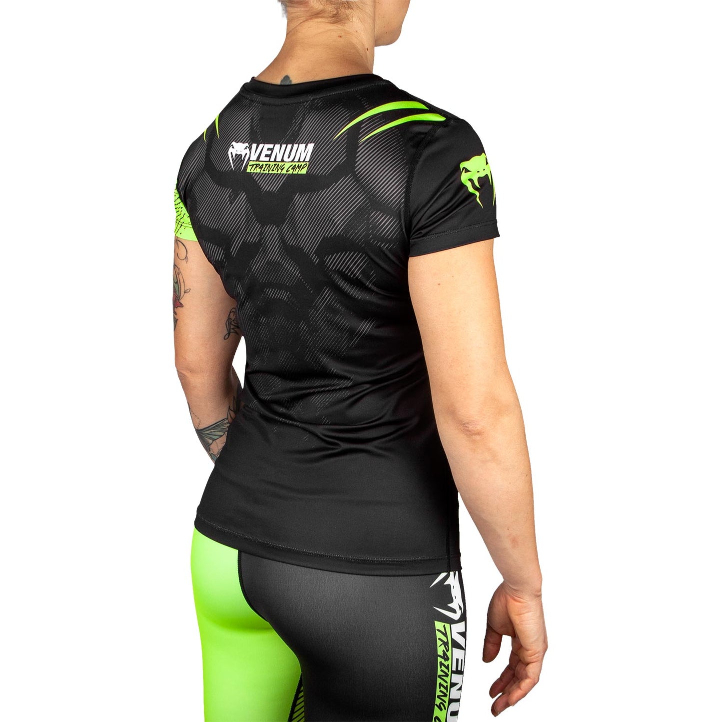 Venum Training Camp 2.0 Women T-shirt - Black/Neo Yellow