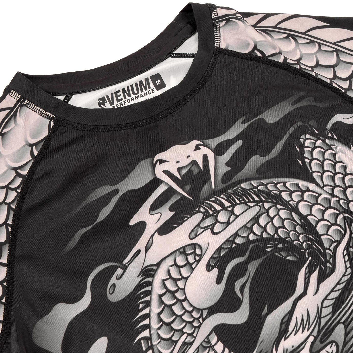 Venum Dragon's Flight Rashguard - Short Sleeves - Black/Sand