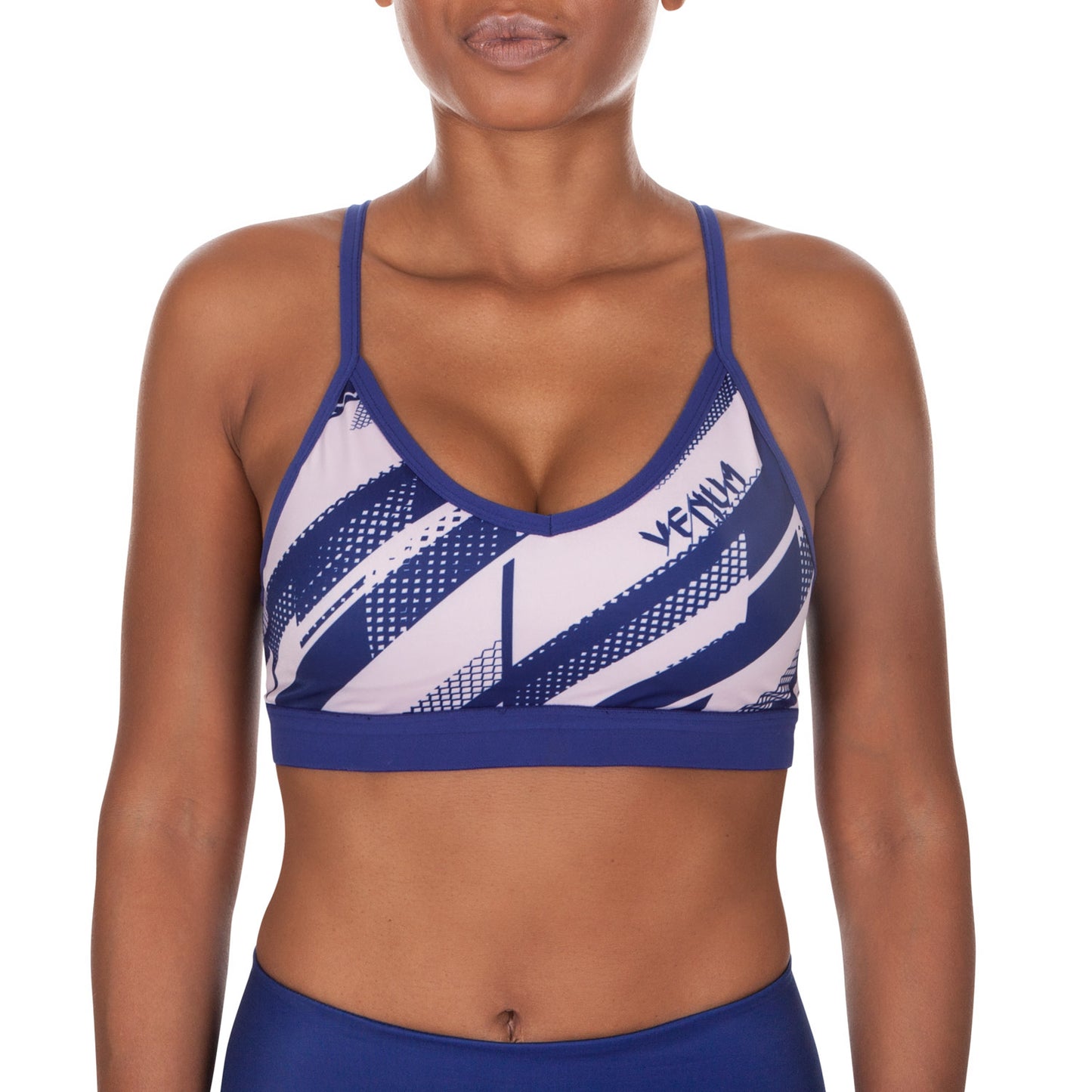 Venum Rapid Sports Bra - Navy Blue/Coral