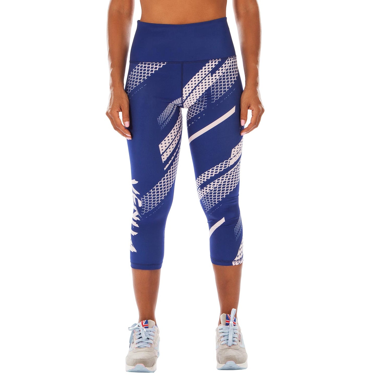 Venum Rapid Cropped Leggings - Navy Blue/Coral