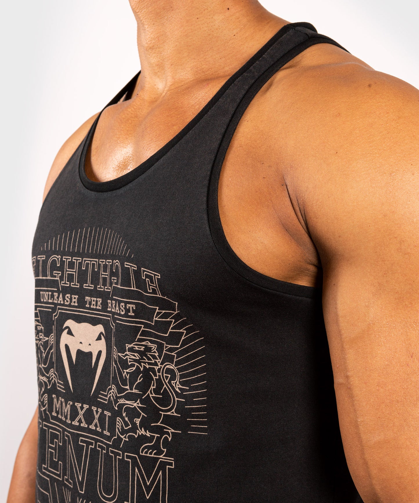 Venum Lions21 Tank Top - Black/Sand